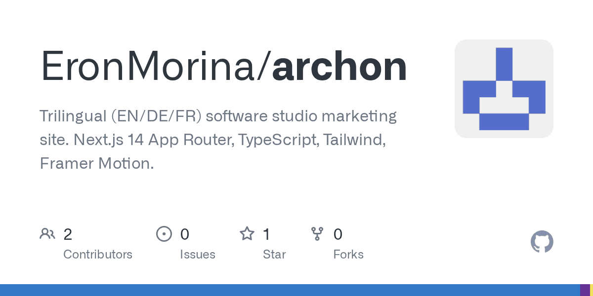 GitHub repository card for archon